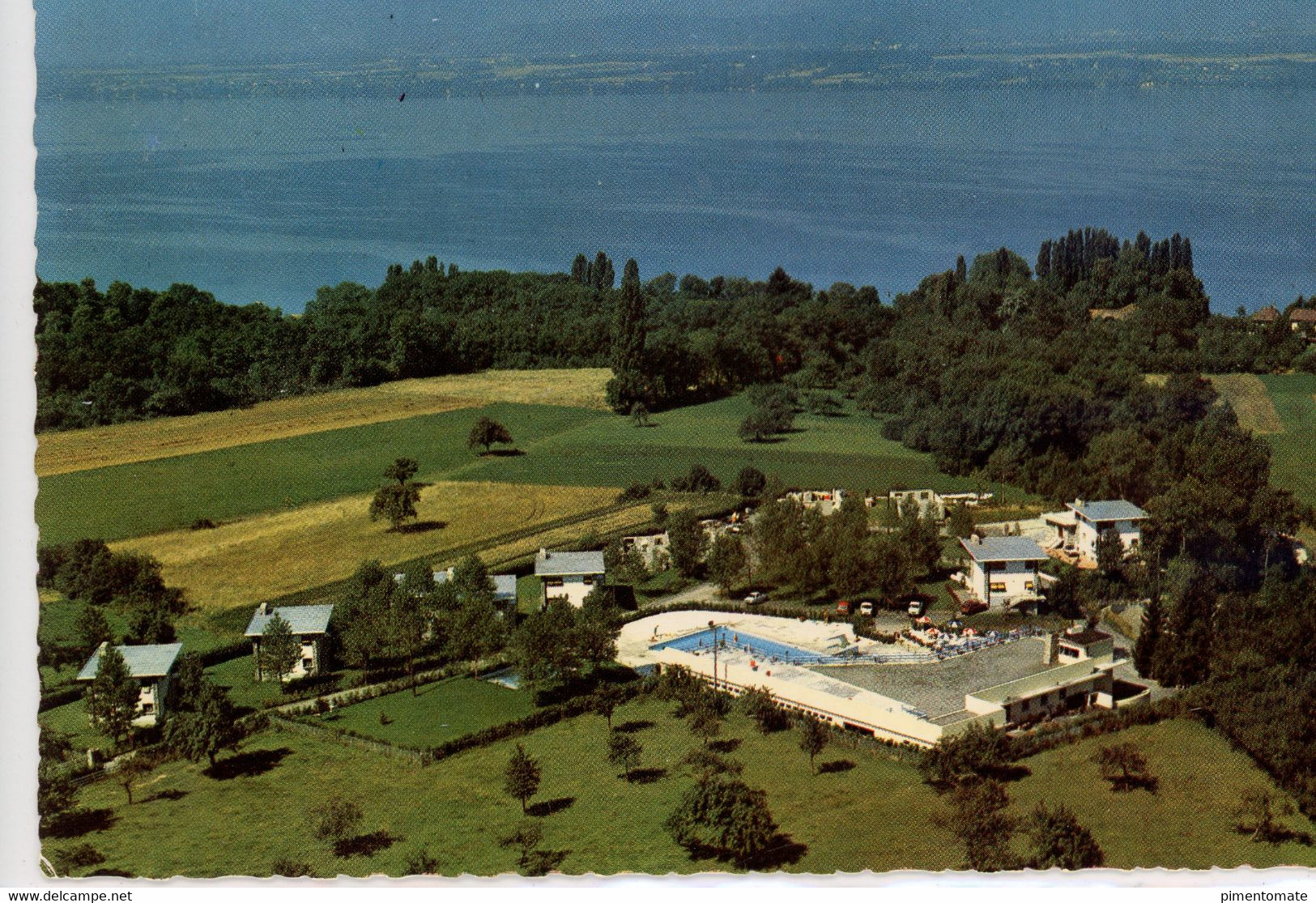 MESSERY LE BAYO LE TOURNEBROCHE COLONIE DE VACANCES ALSTHOM PISCINE CHAUFFEE VUE AERIENNE - Messery