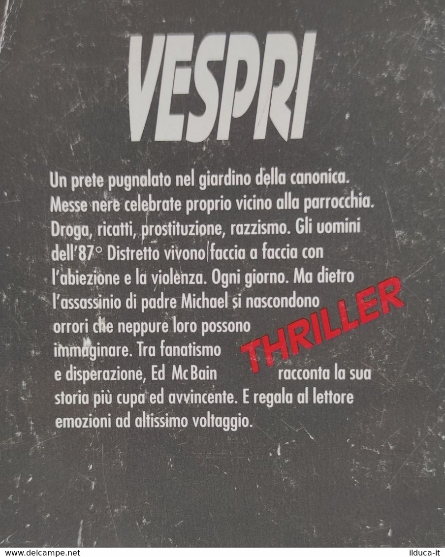 I102217 Ed McBain - Vespri - Oscar Mondadori 1993 (I Edizione) - Policíacos Y Suspenso