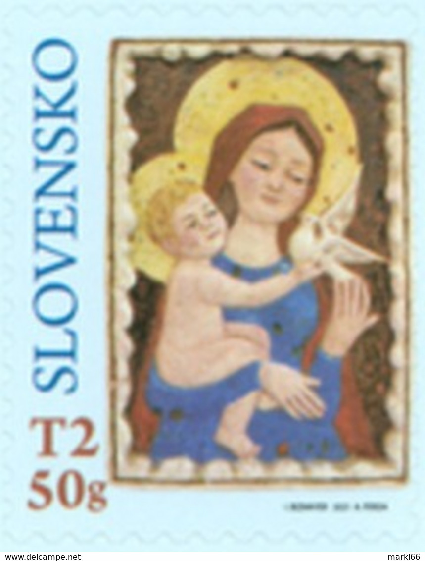 Slovakia - 2021 - Christmas - Folk Faience - Mint Self-adhesive Booklet Stamp - Ongebruikt