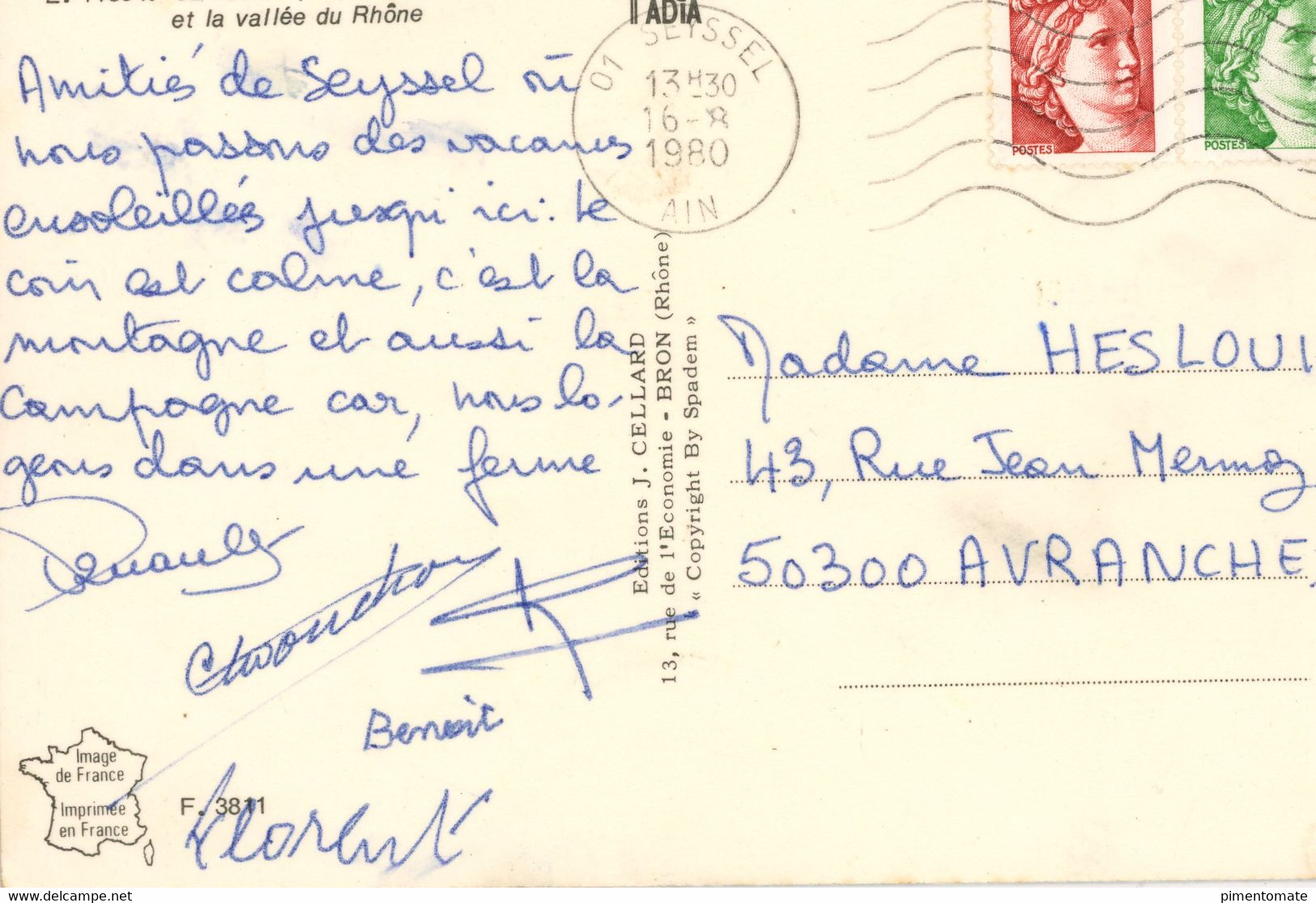 SEYSSEL LE CAMPING VUE AERIENNE VALLEE DU RHONE 1980 - Seyssel