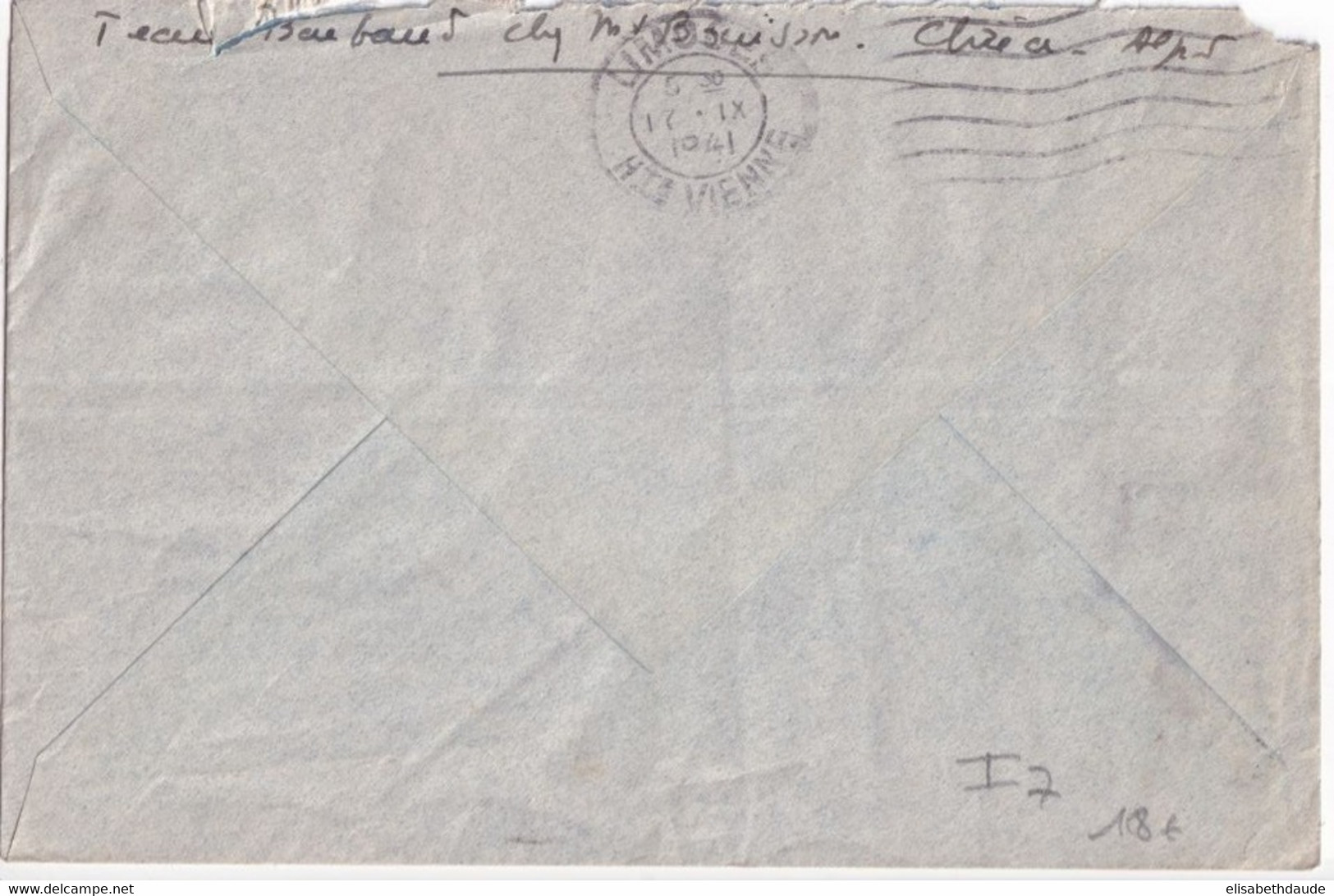 ALGERIE - 1941 - ENVELOPPE De BLIDA-CHREA (ALGER) CACHET HEXAGONAL ! - Storia Postale