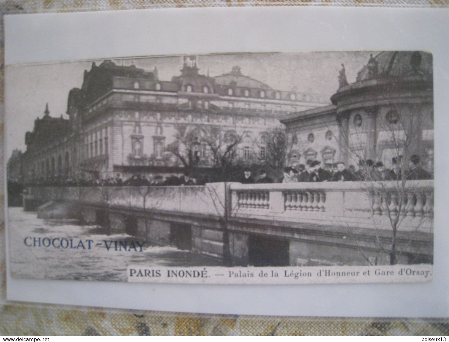 CPA.   1910  PARIS Inondé.   Palais De La Légion D'Honneur Et Gare D'Orsay - Inondations