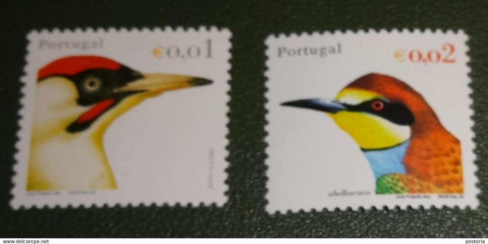 Portugal - 2002 - Xxxx - Gestempeld - Cancelled - 2 X Vogels - Peto Verde - Abelharuco - Usado