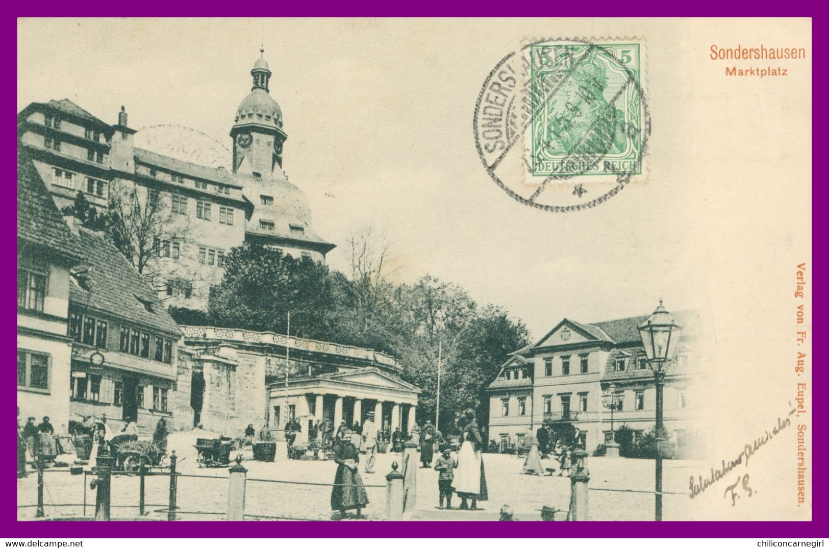 SONDERSHAUSEN - Marktplatz - Jour De Marché - Très Animée - Verlag Von Fr. Ang. EUPEL - 1905 - Sondershausen