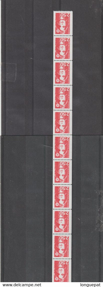 FRANCE :  Roulette De 11 Timbres : Marianne Du Bicentenaire - Roulettes