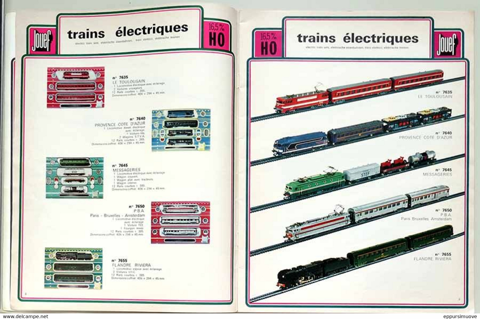 Catalogue JOUEF - Collection 1974 - TRAINS, CIRCUITS, VOITURES - Modelbouw