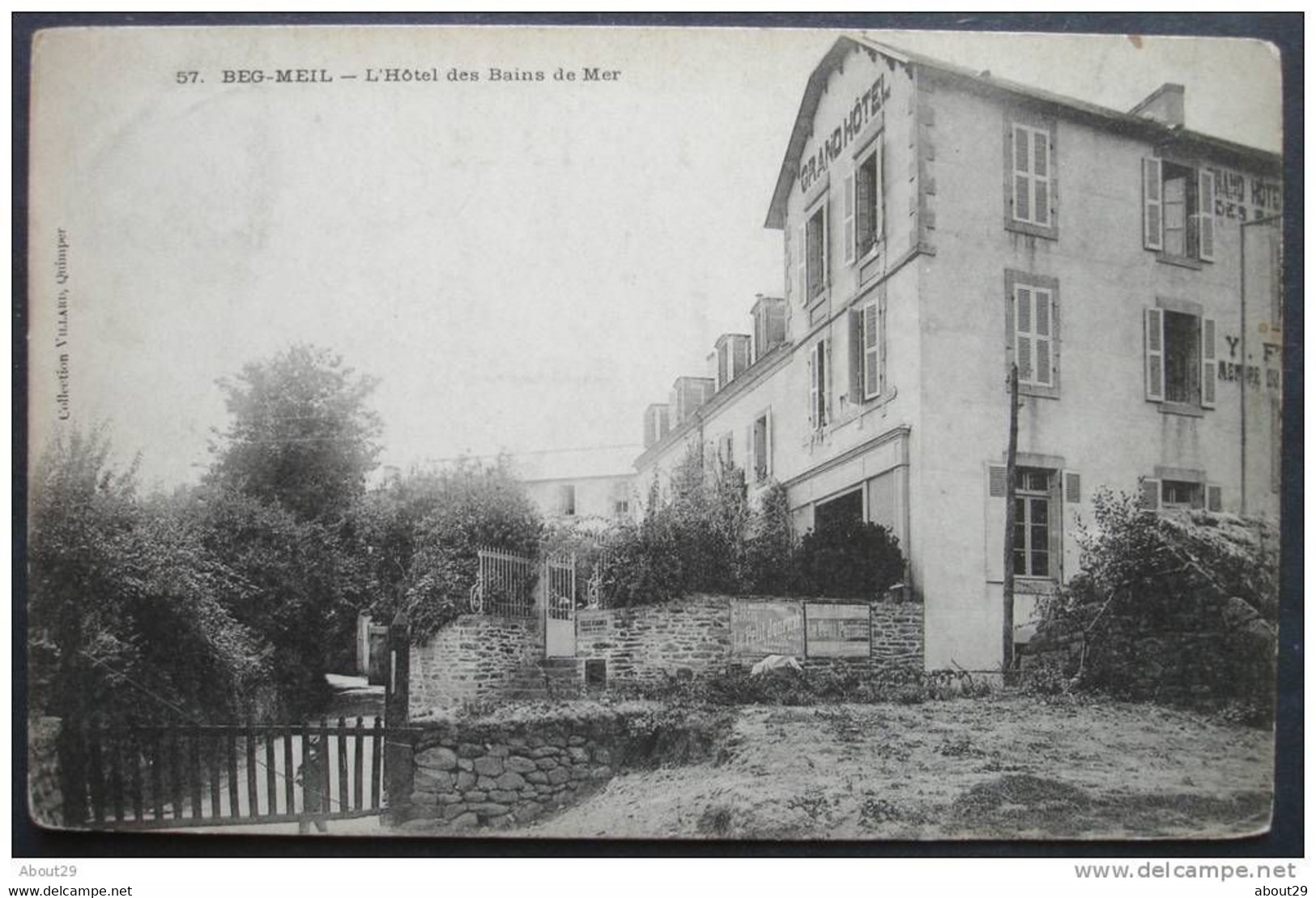 CPA 29 BEG MEIL - Hôtel Des Bains De Mer - Villard 57 - Ref. B 73 - Beg Meil