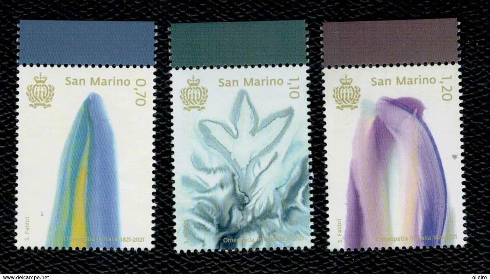 San Marino 2021 Bicentenario Dell’Omeopatia In Italia 3v Bordo Foglio Complete Set ** MNH - Unused Stamps