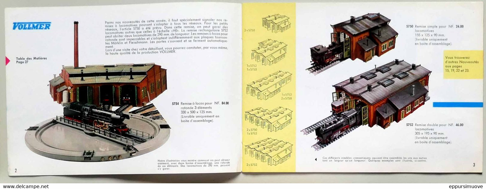 Catalogue VOLLMER 1962-63 - MODÉLISME DÉCORS PONTS BÂTIMENTS POUR VOIES FERRÉES TRAINS - Modelbouw