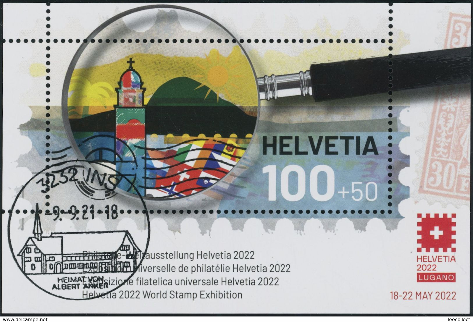 Suisse - 2021 - Helvetia - Block - Ersttag Stempel ET - Gebraucht