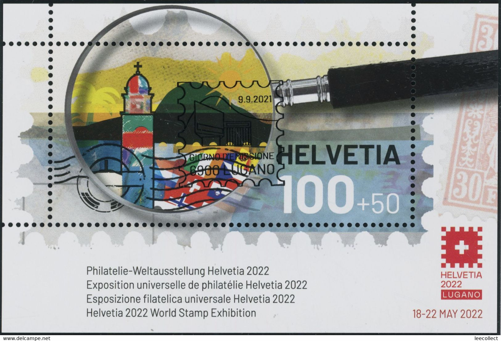 Suisse - 2021 - Helvetia - Block - Ersttag Voll Stempel ET - Usati