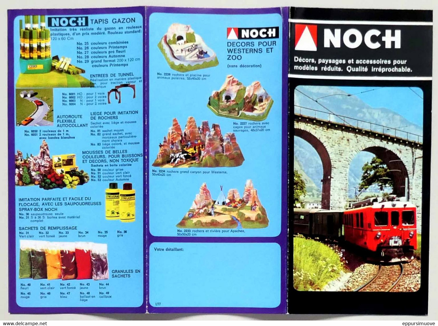 Catalogue Dépliant NOCH MODÉLISME TRAINS DÉCORS, PAYSAGES, ACCESSOIRES - Modélisme