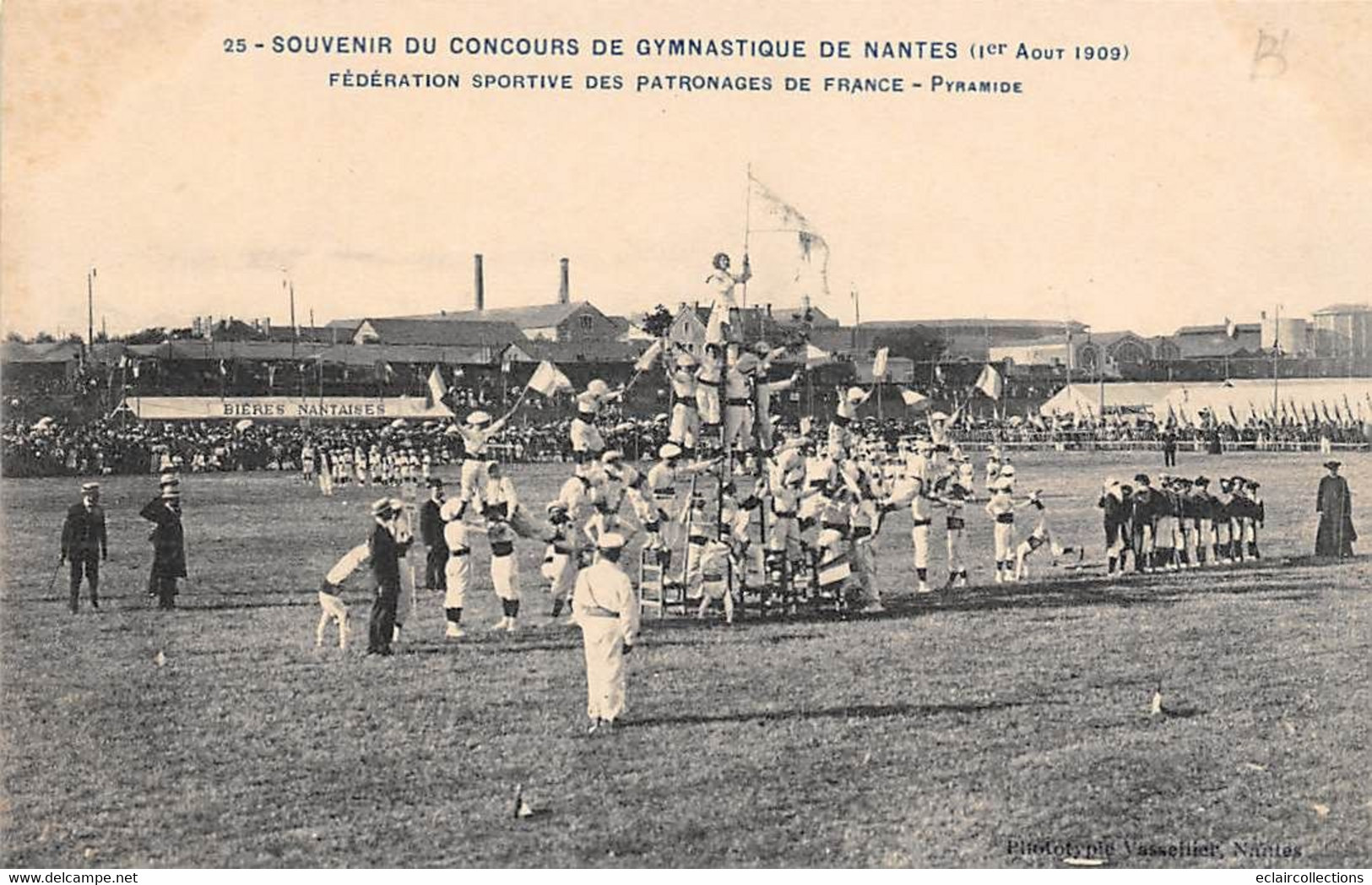 Nantes  44   Concours Gymnastique 1909    Pyramide      N° 25 - Nantes