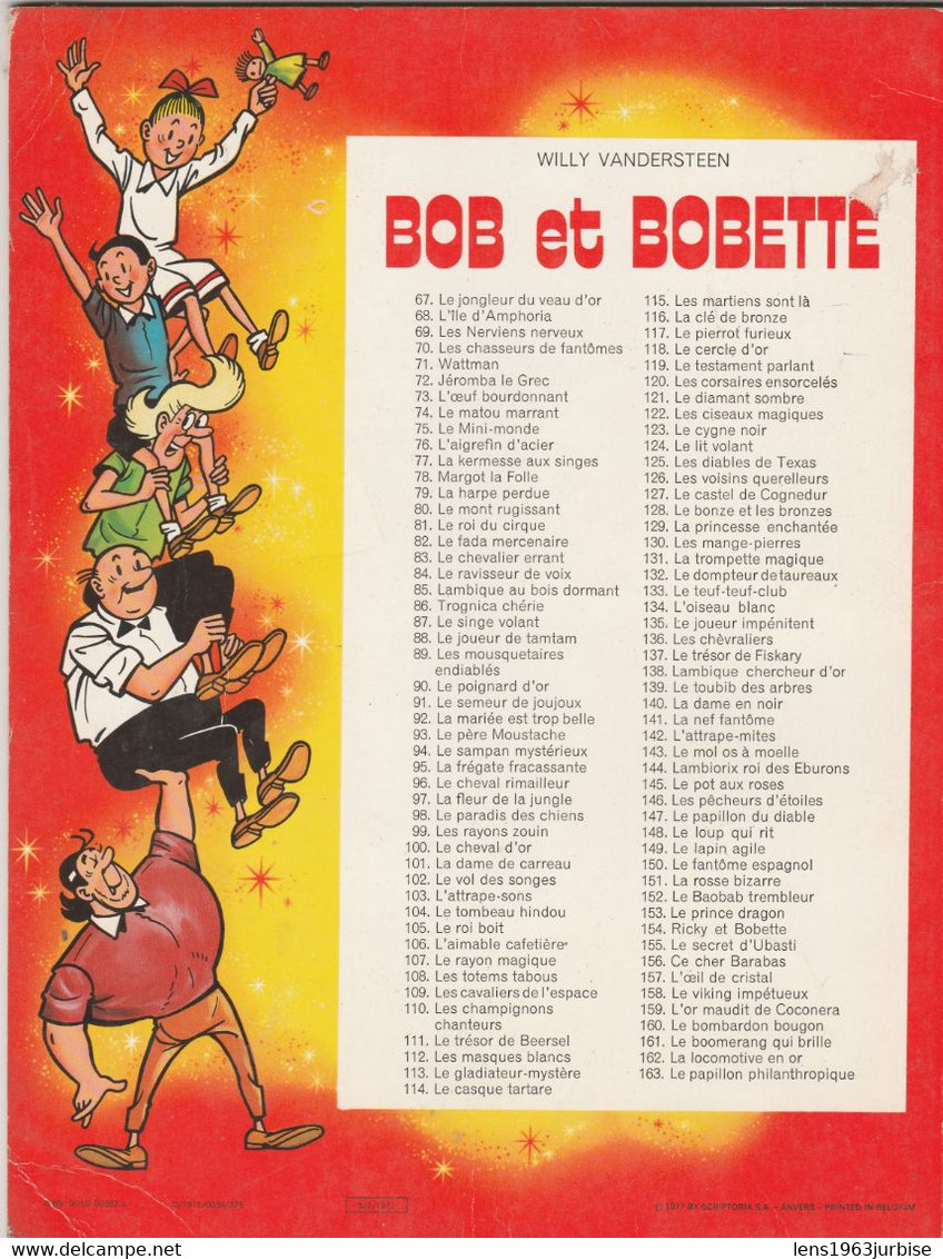 Bob Et Bobette , N° 79 , La Harpe Perdue , Vandersteen , Erasme ( 1977 ) - Bob Et Bobette