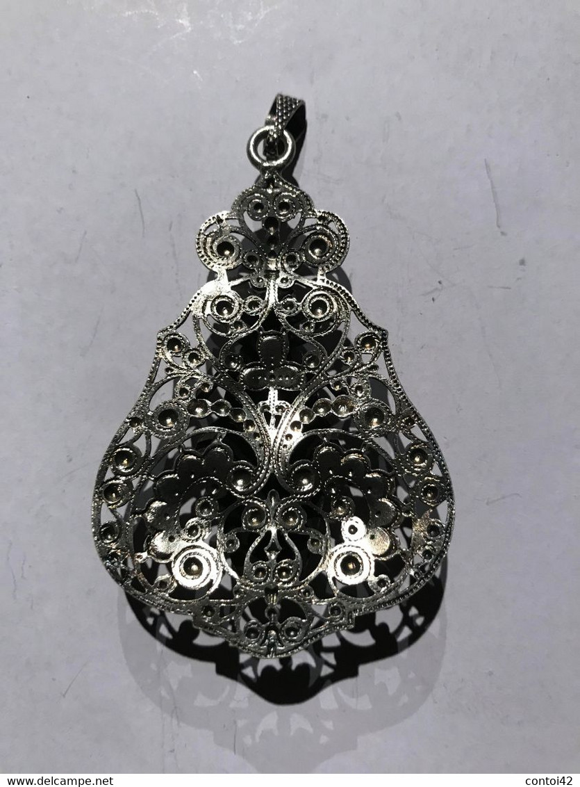 13 CIGALE PENDENTIF MEDAILLON  FOLKLORE METAL ARGENTE PROVENCE CAMARGUE PROVENCALE - Pendenti