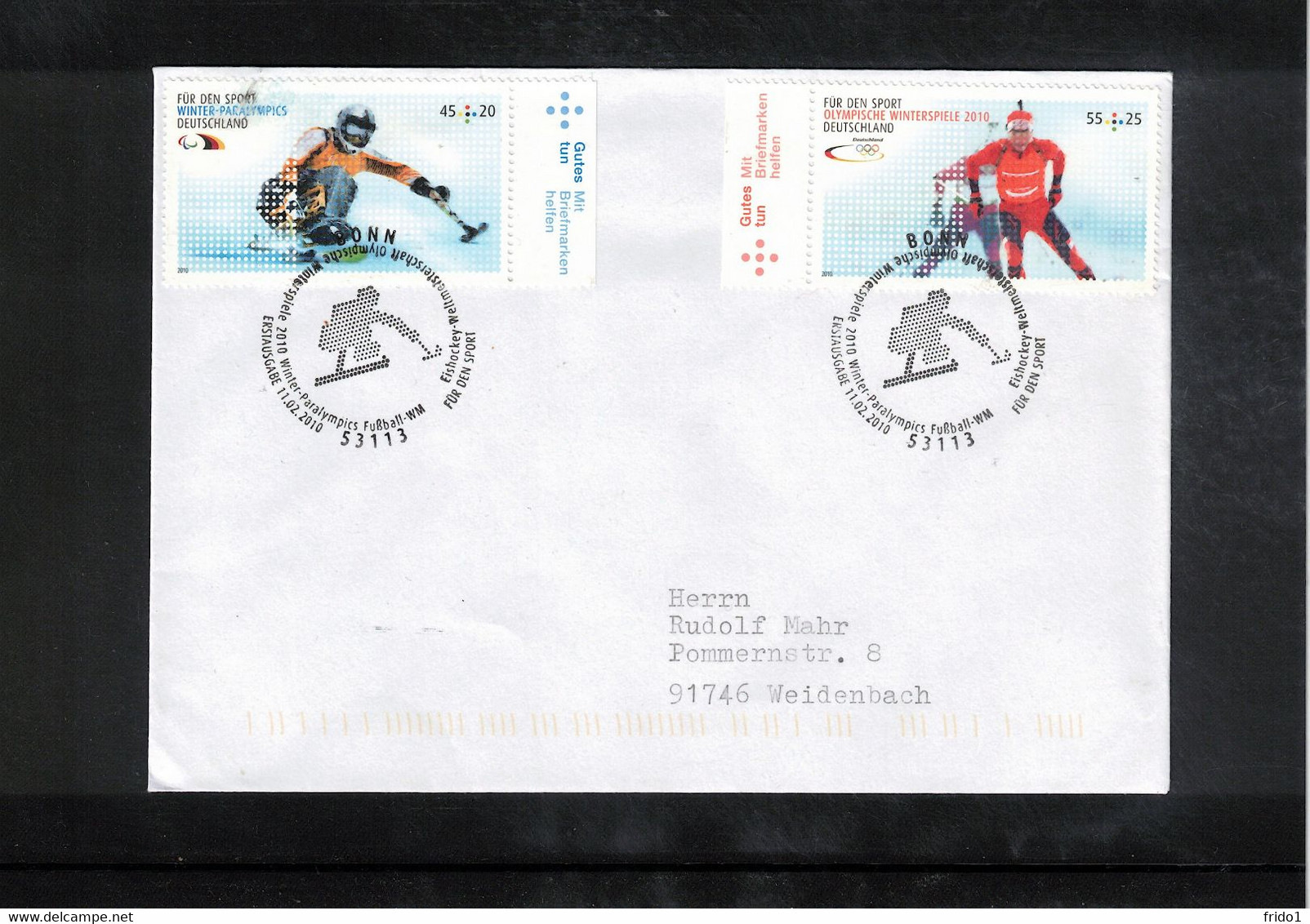 Deutschland / Germany 2010 Sports - Olympic Games Vancouver Biathlon Interesting Letter - Winter 2010: Vancouver