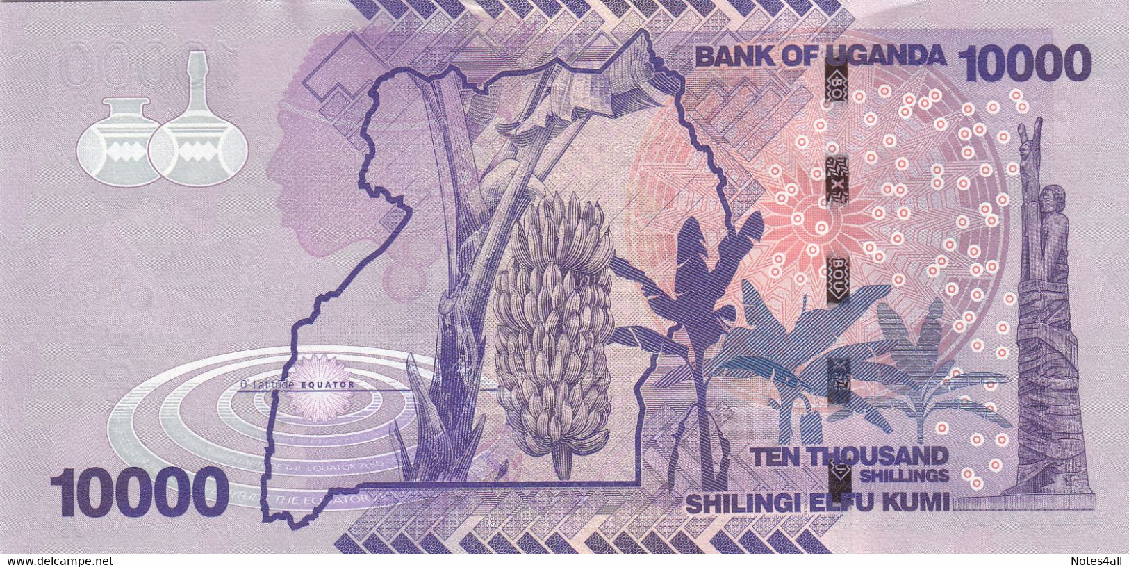 UGANDA 10000 SHILINGS 2019 P- 52 LOT X5 UNC NOTES - Ouganda