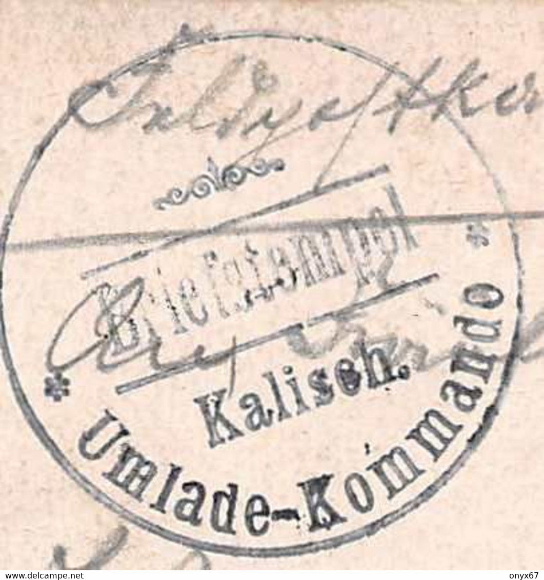 WARSCHAU-WARSZAWA-VARSOVIE-Polen-Polska-Poland-Pologne-Hotel Bristol-Feldpost Kalisch Umlade Kommando-Stempel - Polonia