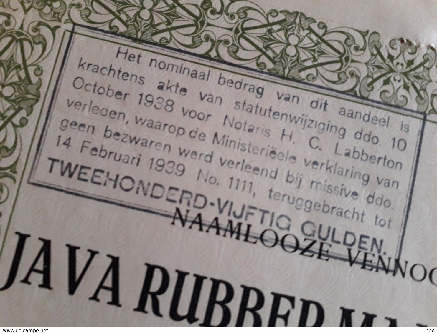 Indonesia: Java Rubber Maatschappij - 1926 - Azië