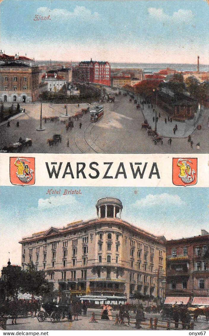 WARSCHAU-WARSZAWA-VARSOVIE-Polen-Polska-Poland-Pologne-Hotel Bristol-Zjazd-Feldpost Festungs Lazarett 2 Warschau-Stempel - Polonia