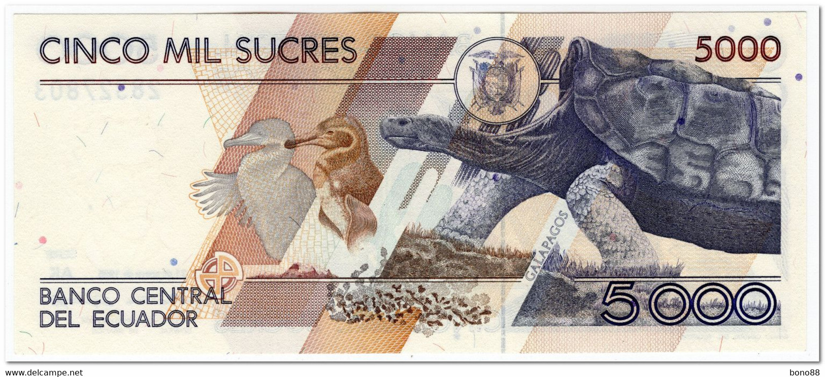 ECUADOR,5000 SUCRES,1995,P.128b,UNC - Equateur