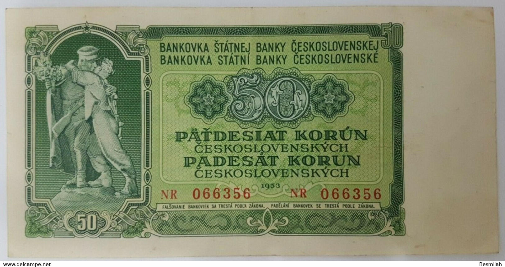 Czechoslovakia 50 Korun 1953 P-85 XF++ - Tchécoslovaquie