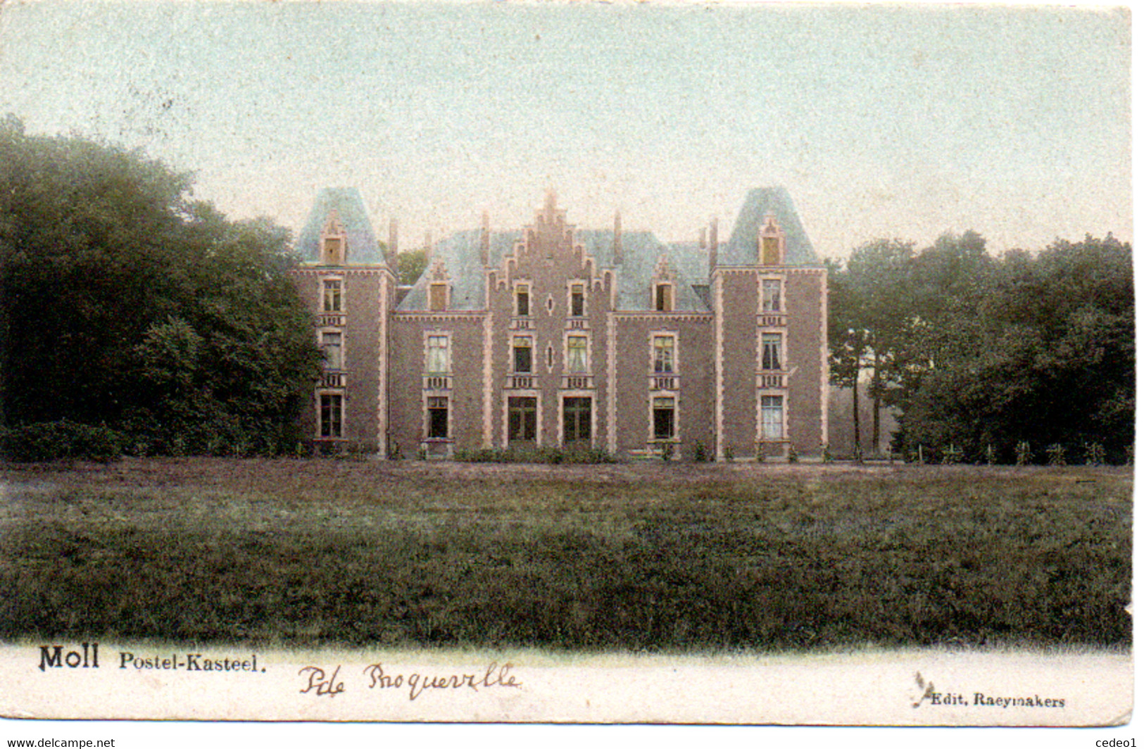 MOLL POSTEL KASTEEL  EN 1902 - Mol