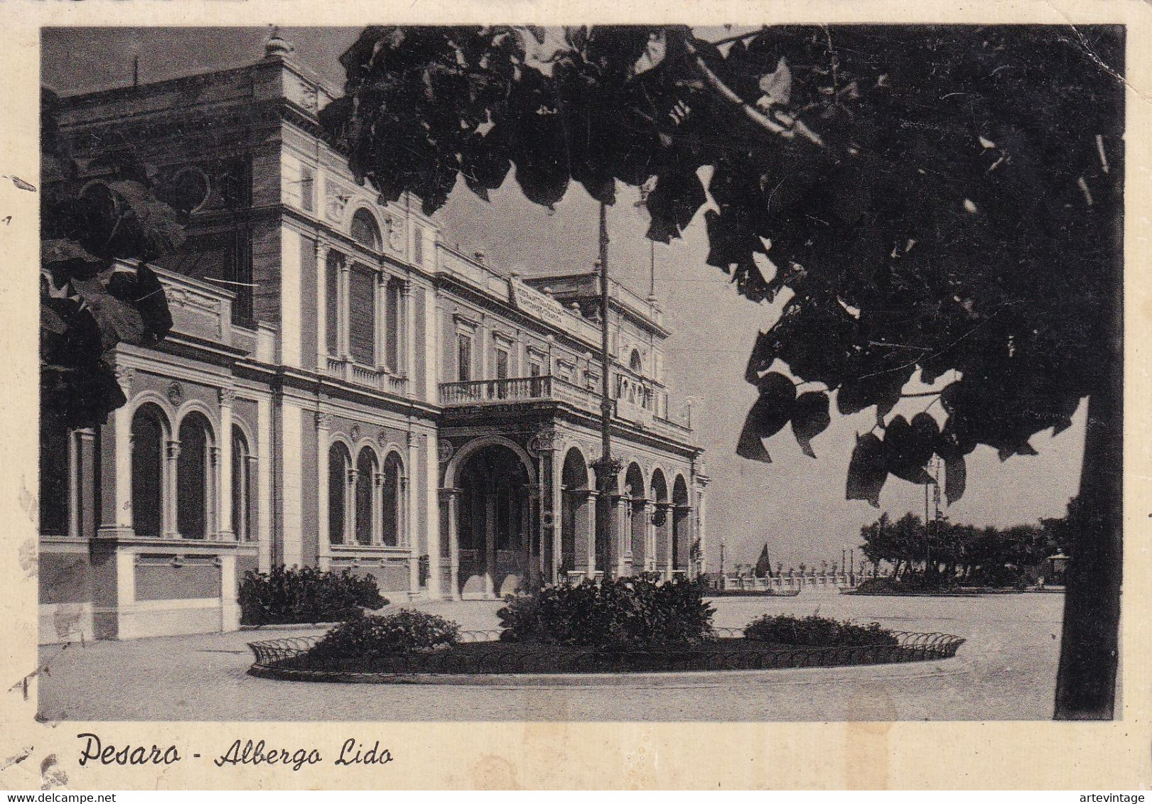 Cartolina Pesaro - Albergo Lido - Pesaro