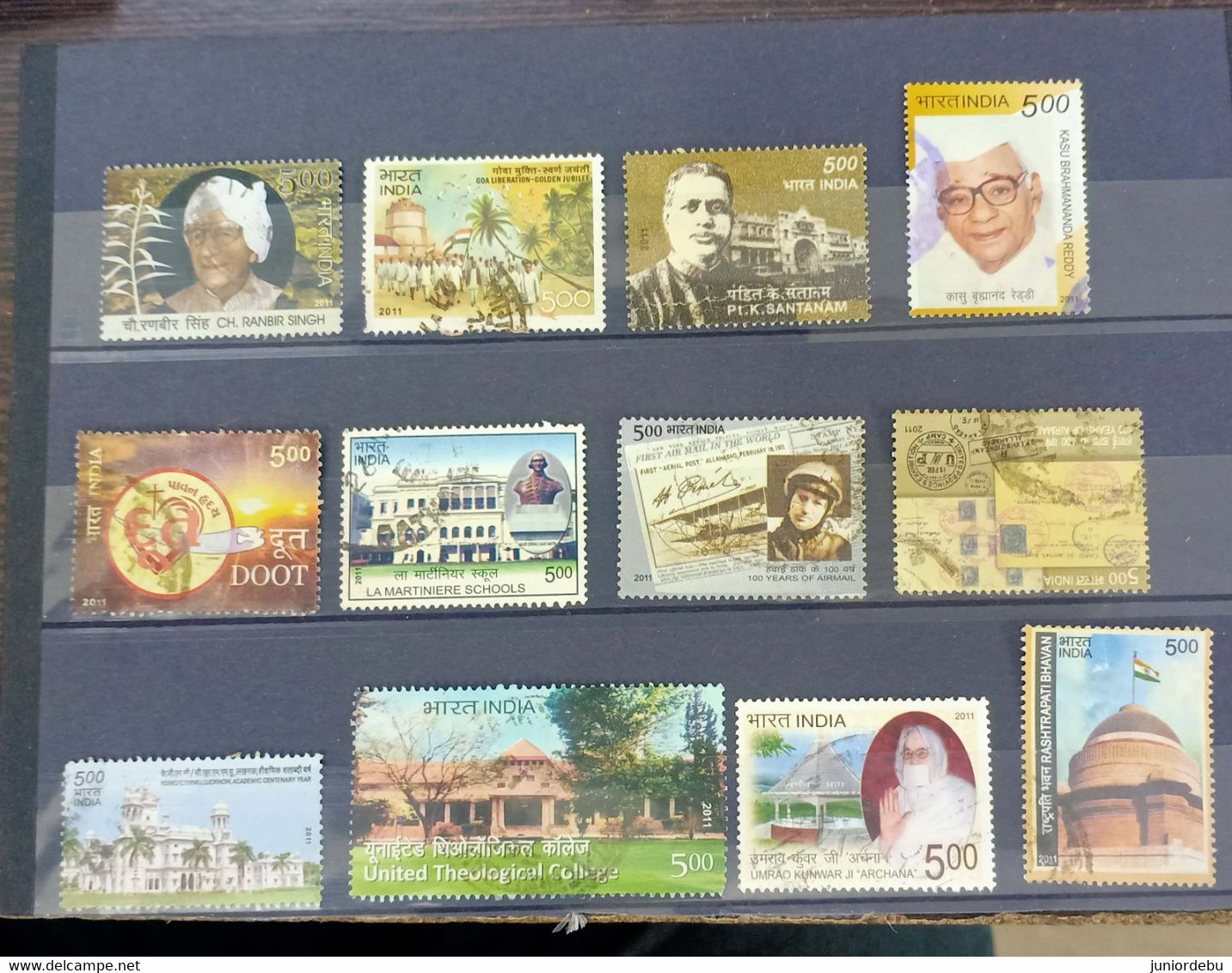 India  - 2011 - 12 Diff Commemorative Stamps   -  Nice  Selection - Used. ( CP 48 ) - Gebruikt