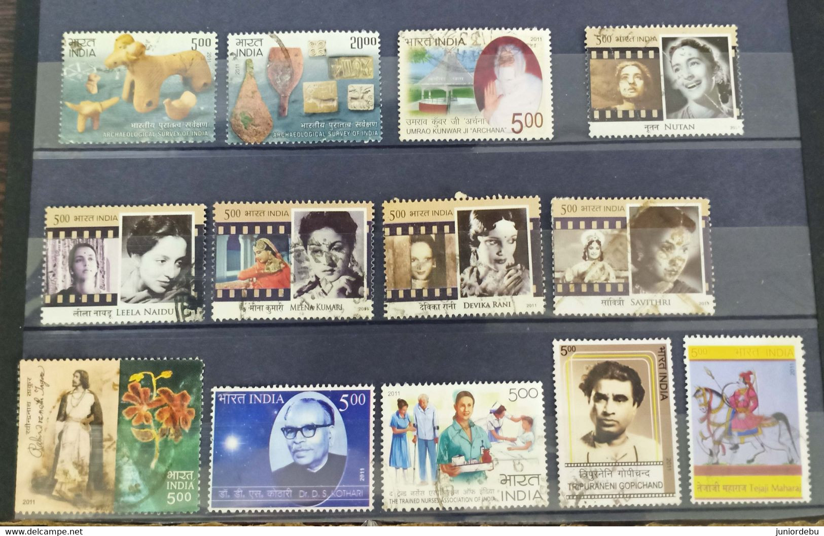 India  - 2011 - 13 Diff Commemorative Stamps   -  Nice  Selection - Used. ( CP 52 ) - Gebraucht