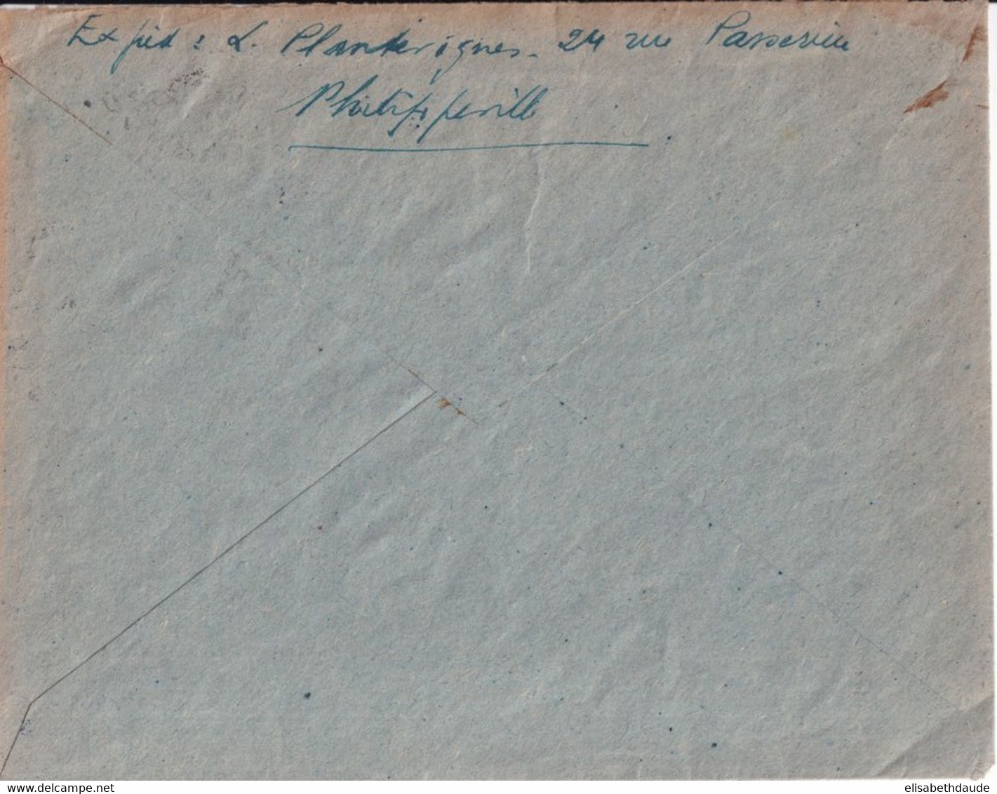 ALGERIE - 1946 - IRIS + MARIANNE D'ALGER Sur ENVELOPPE De PHILIPPEVILLE => JUVISY - Storia Postale