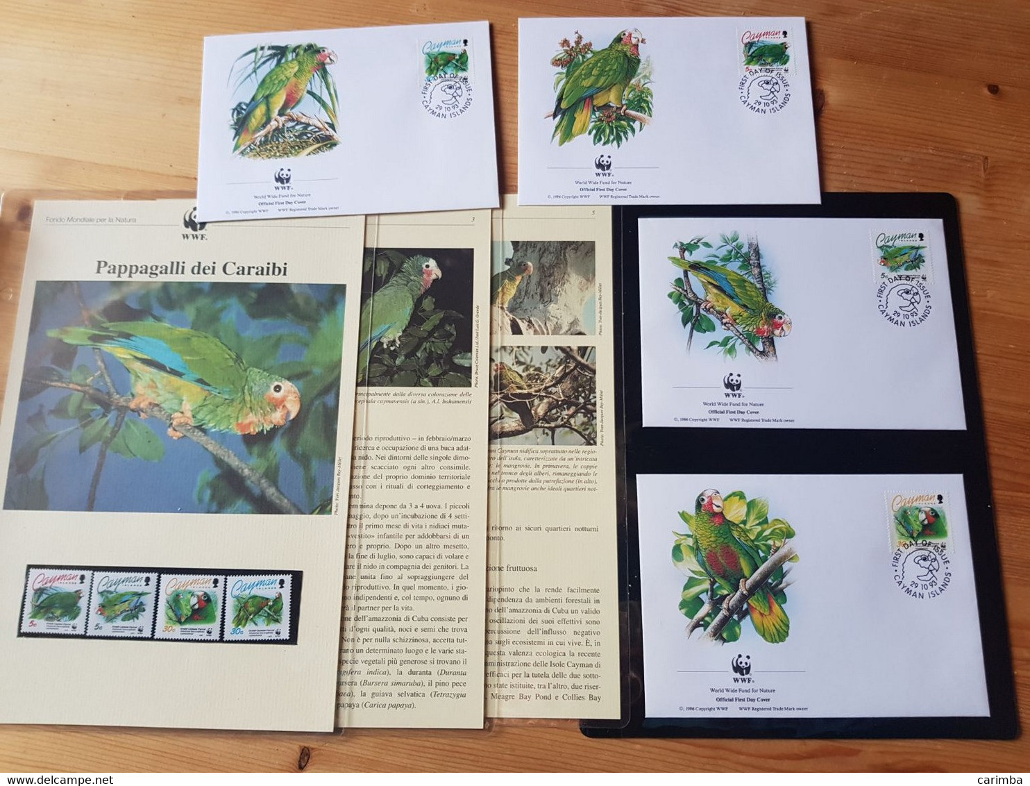 1993 CAYMAN ISLANDS WWF PAPPAGALLI DEI CARAIBI - Collections, Lots & Series
