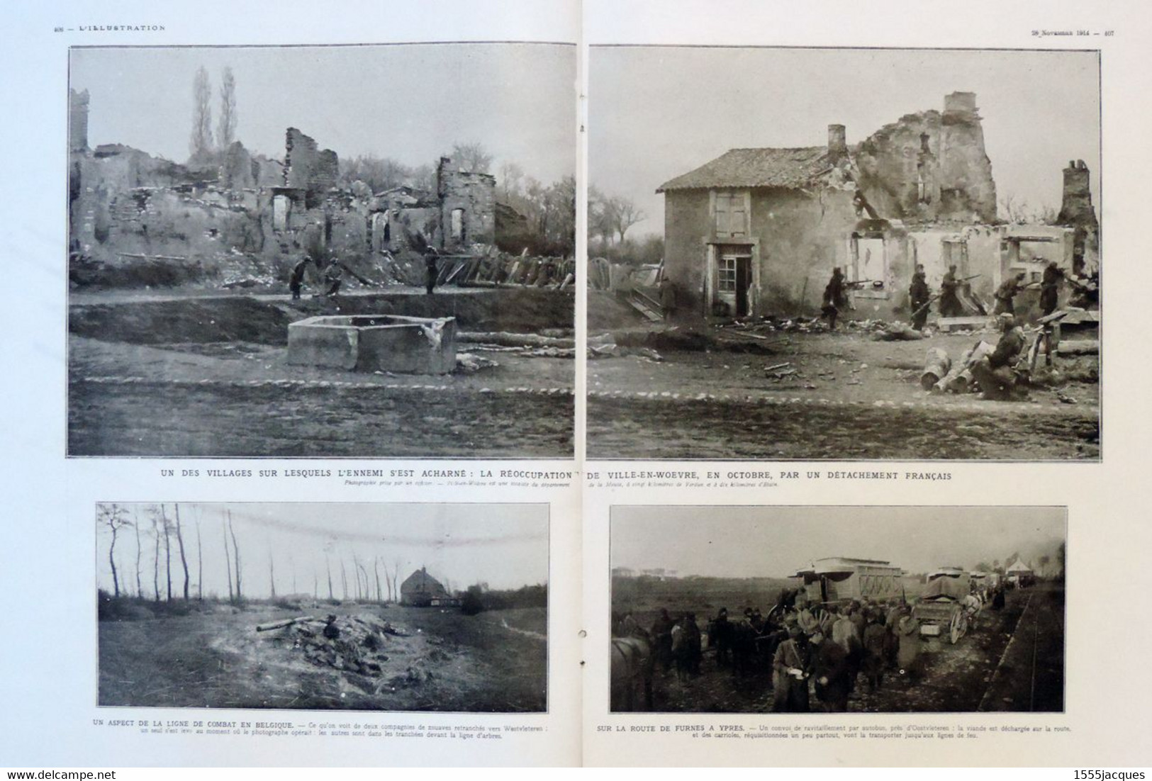 L'ILLUSTRATION N° 3743 28-11-1914 PIERRE LOTI YPRES YSER RAMSCAPELLE AMEL RADIOGRAPHIE VILLE-EN-WOEVRE LANGLE DE CARY