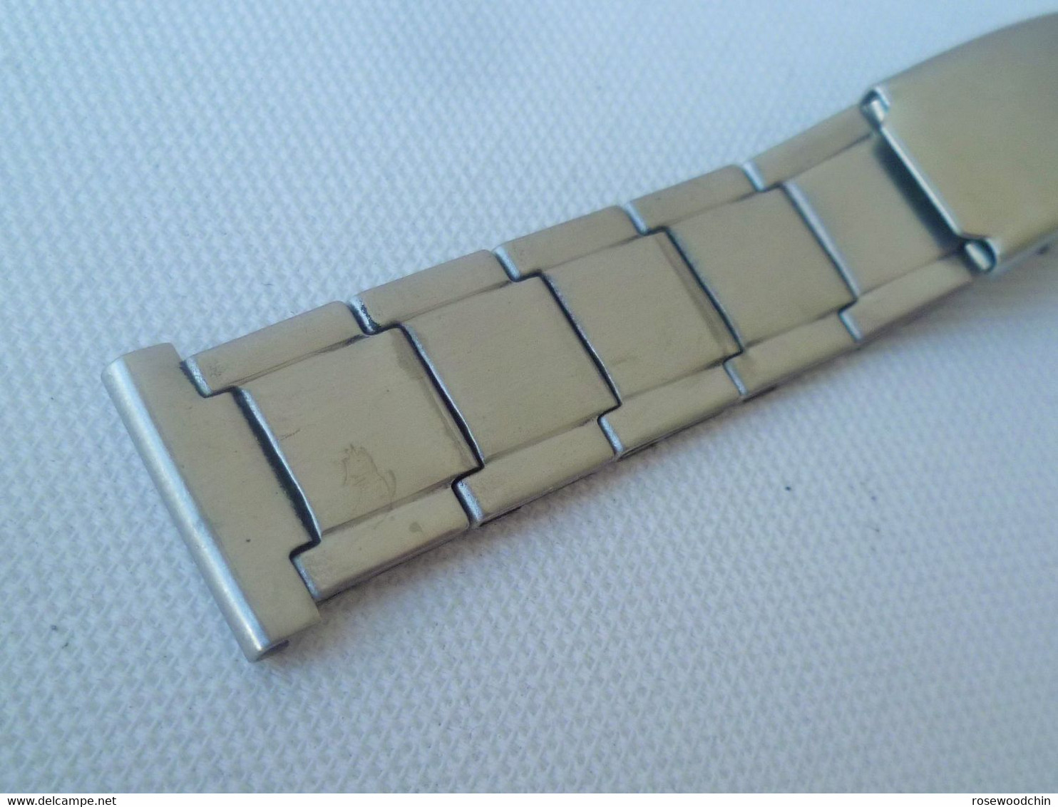 Vintage ! All Stainless Steel Watch Band Bracelet Lug 19/20 Mm (#50) - Montres Gousset