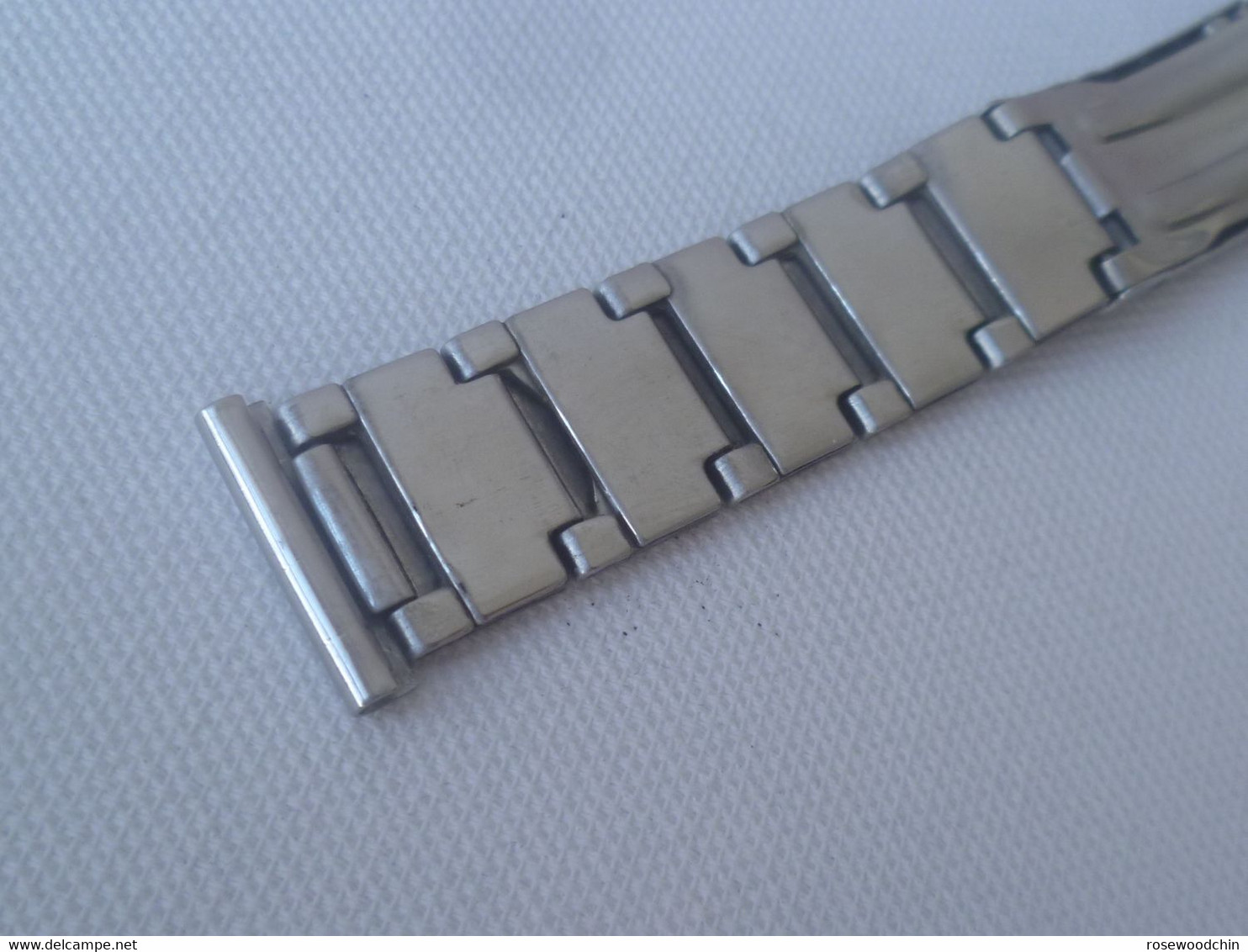 Vintage ! All Stainless Steel Watch Band Bracelet Lug 19/20 Mm (#50) - Montres Gousset