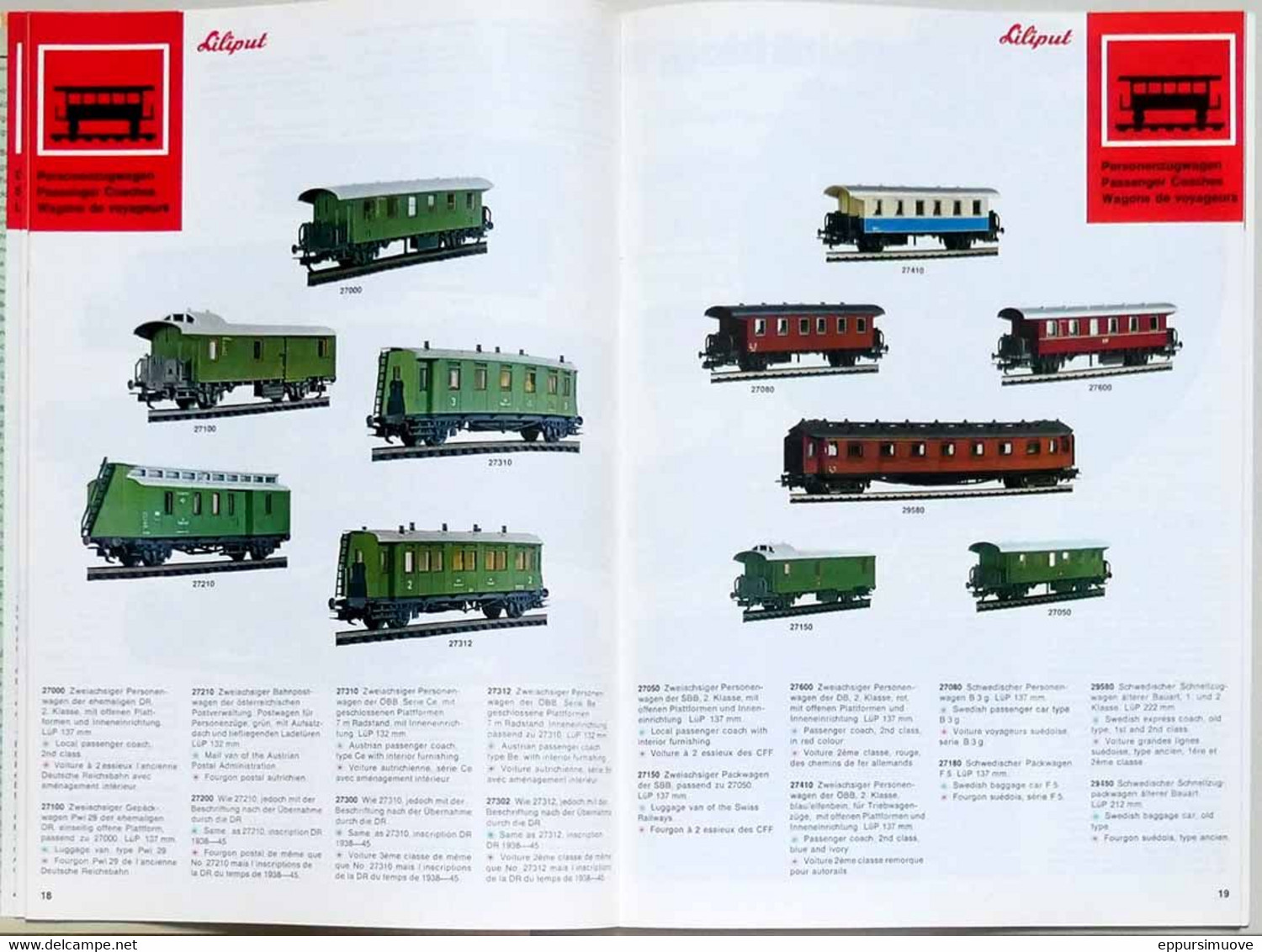 CATALOGUE LILIPUT 1972/73 - FR/DE/EN - MODELLBAHNEN HO HOe - MODEL TRAINS - CHEMINS DE FER MINIATURE - Modellismo