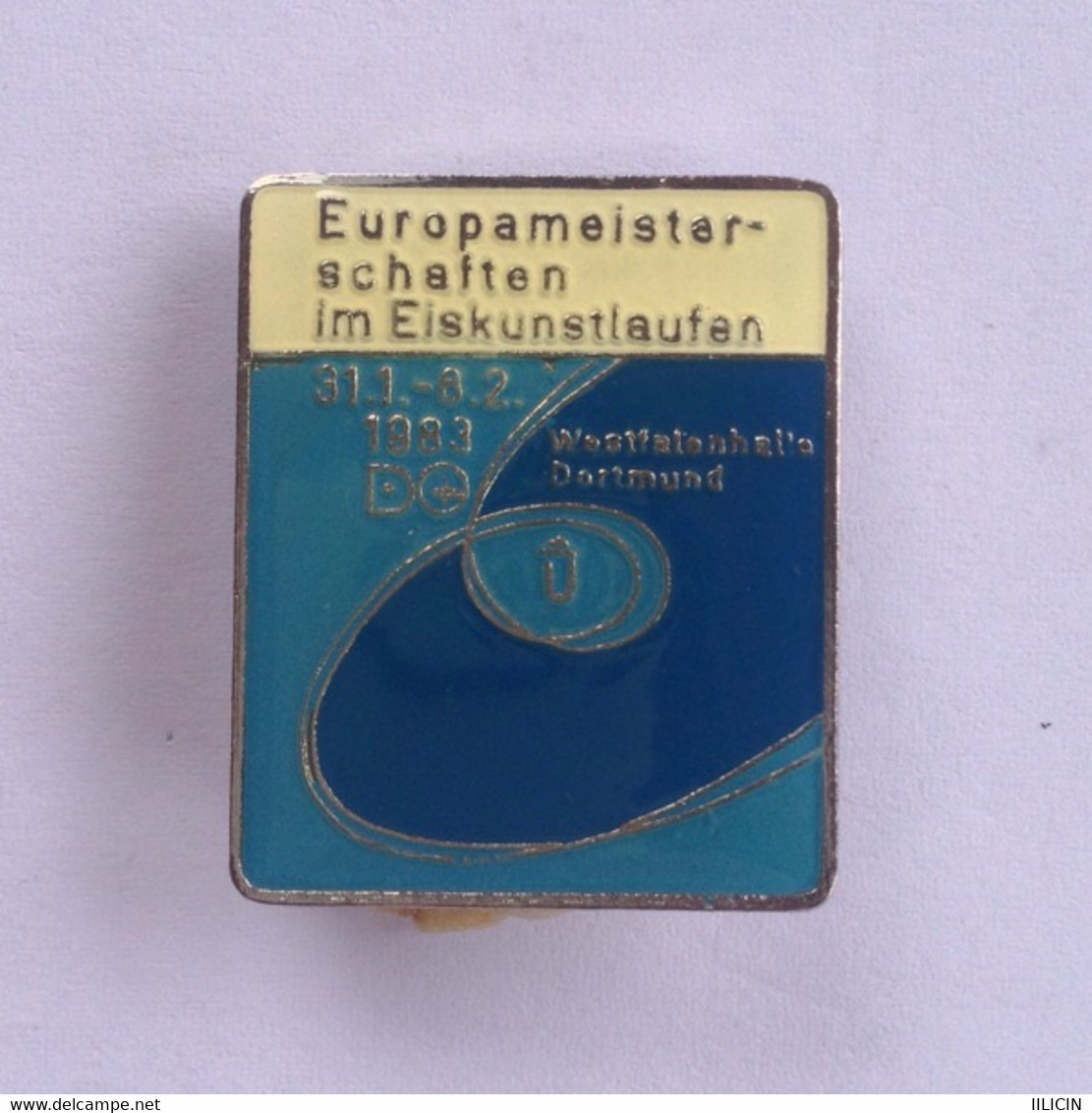 Badge Pin ZN000019 - Ice Skating Germany (Deutschland) Dortmund European Championship 1983 - Eiskunstlauf
