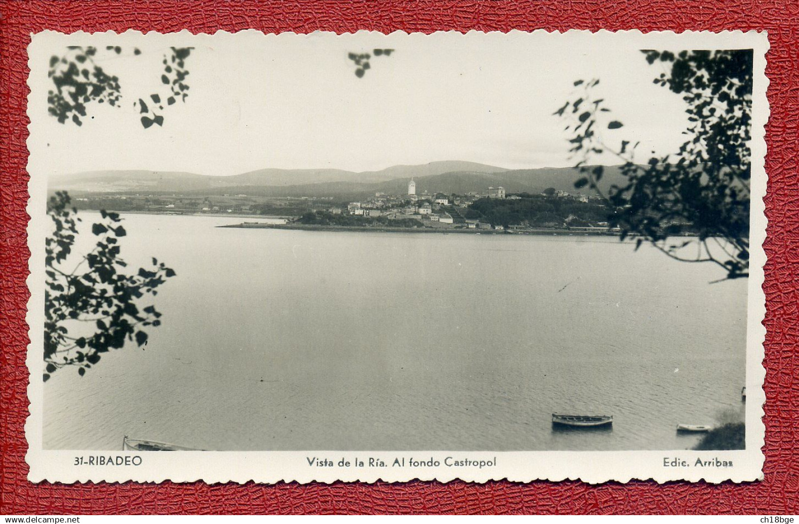 CPA Galicia Lugo - RIBADEO - Vista De La Ria - Al Fondo Castropol - Raro - Peu Commune - Lugo