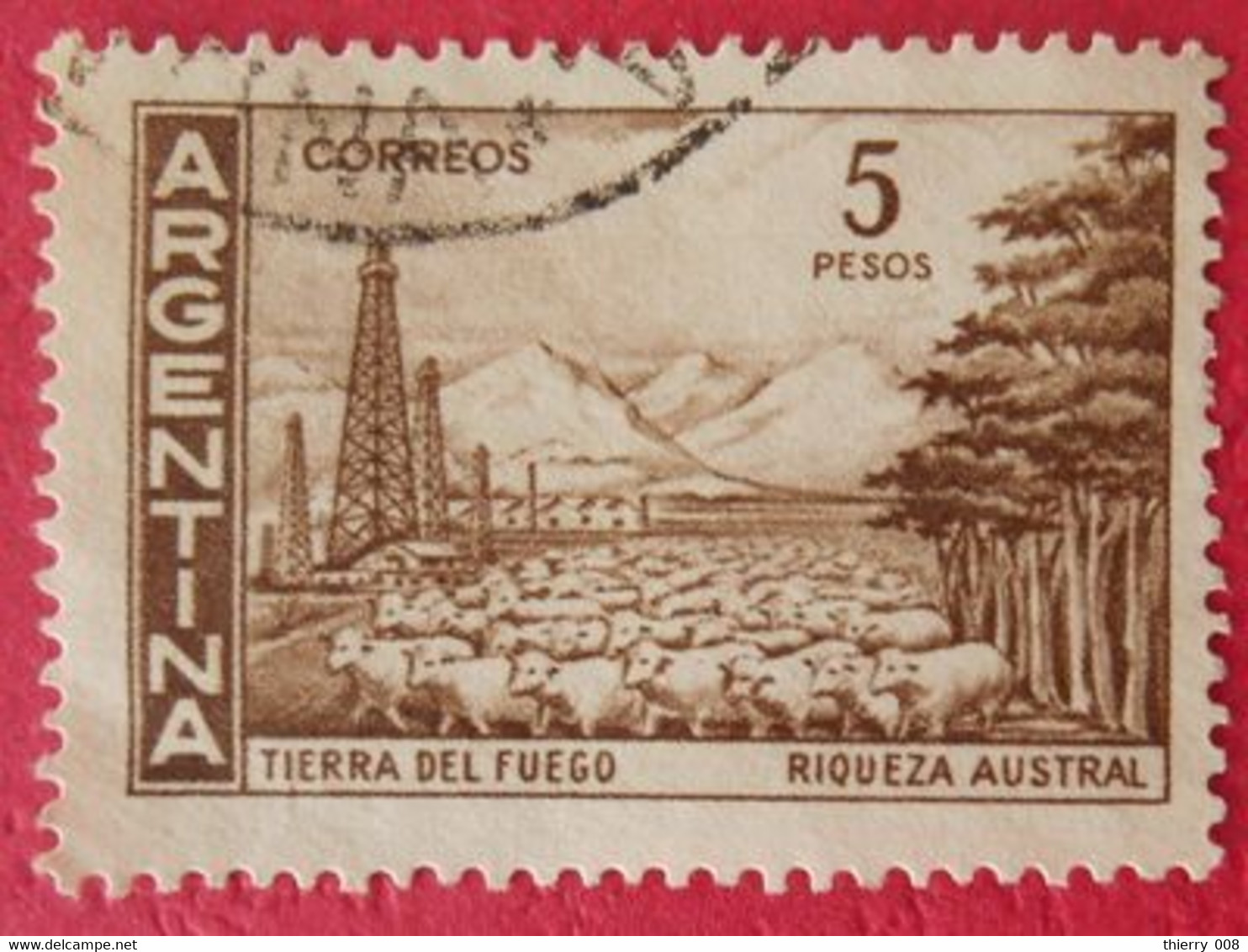 F62 Republica Argentina Argentine Tierra De Fuego Riqueza Austra Moutons - Usines & Industries