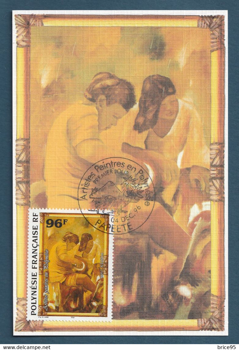 ⭐ Polynésie Française - Carte Maximum - Premier Jour - FDC - Artistes Peintres En Polynésie - 1996 ⭐ - Maximumkaarten