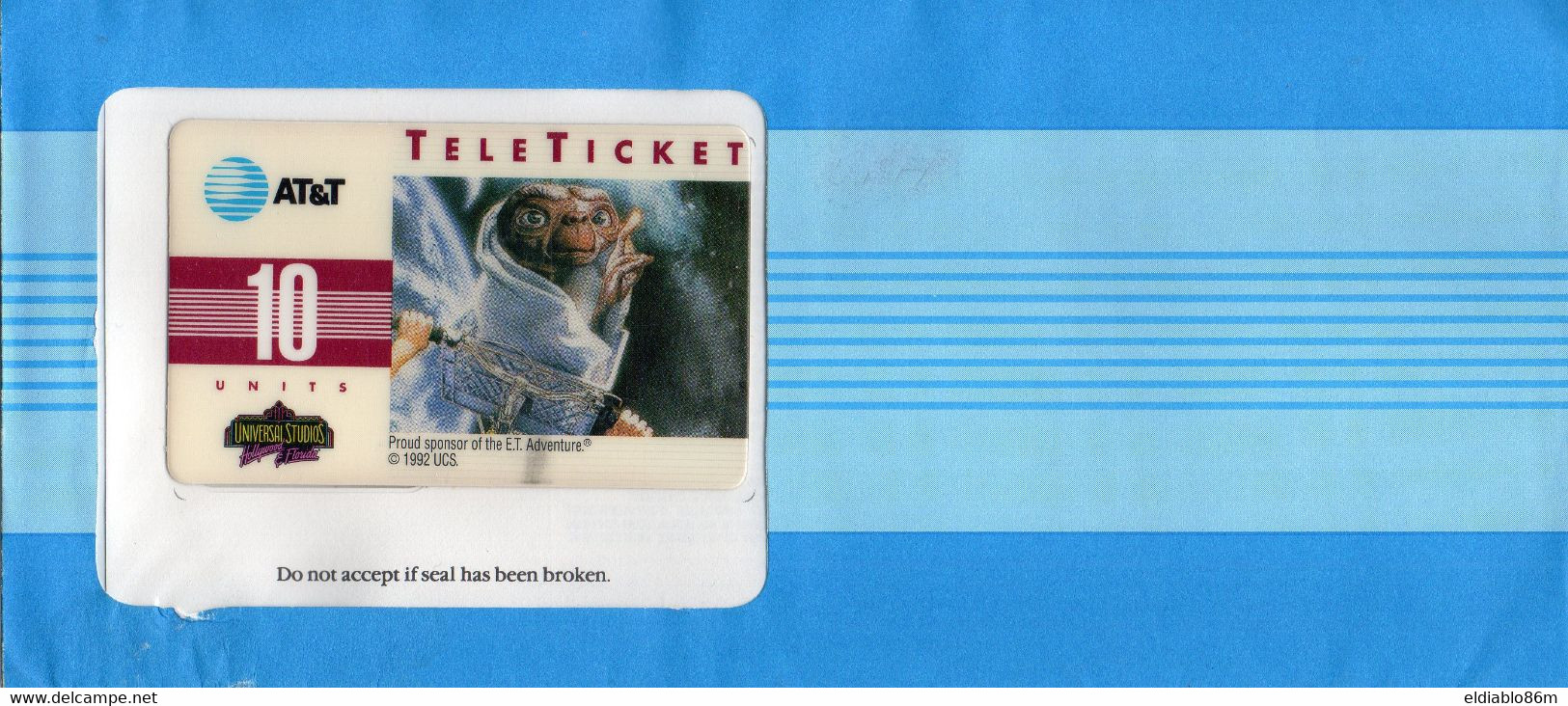 UNITED STATES - PREPAID - AT&T TELETICKET - THEMATIC CINEMA MOVIE - E.T. EXTRA TERRESTRIAL - MINT IN ENVELOPE - AT&T