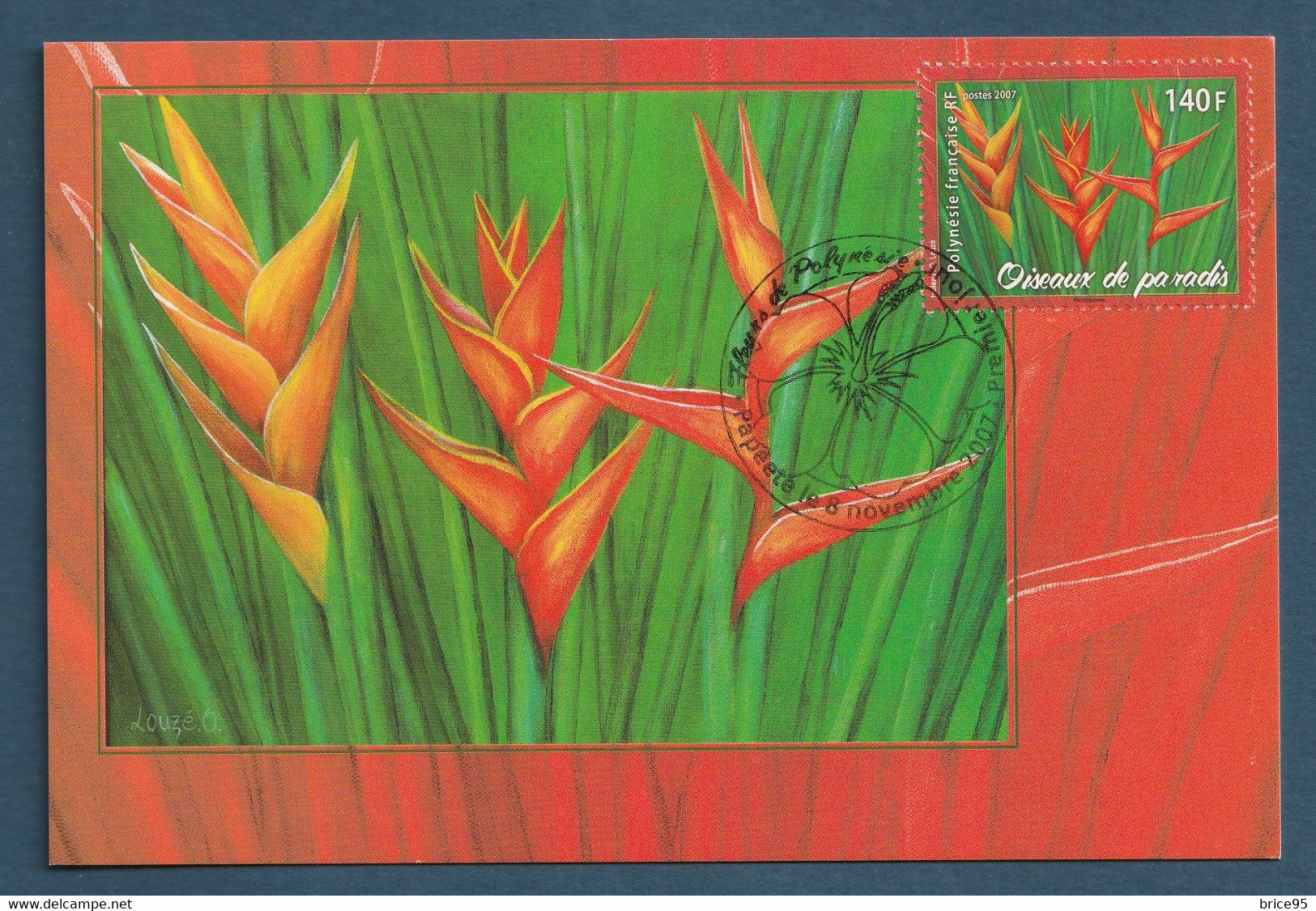 ⭐ Polynésie Française - Carte Maximum - Premier Jour - FDC - Oiseaux Du Paradis - 2007 ⭐ - Cartoline Maximum