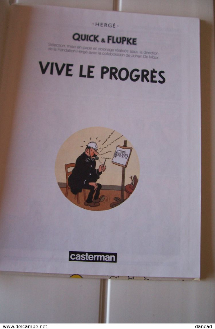 HERGE   - QUICK & FLUPKE  - VIVE LE PROGRES - ( 1987 ) - Hergé