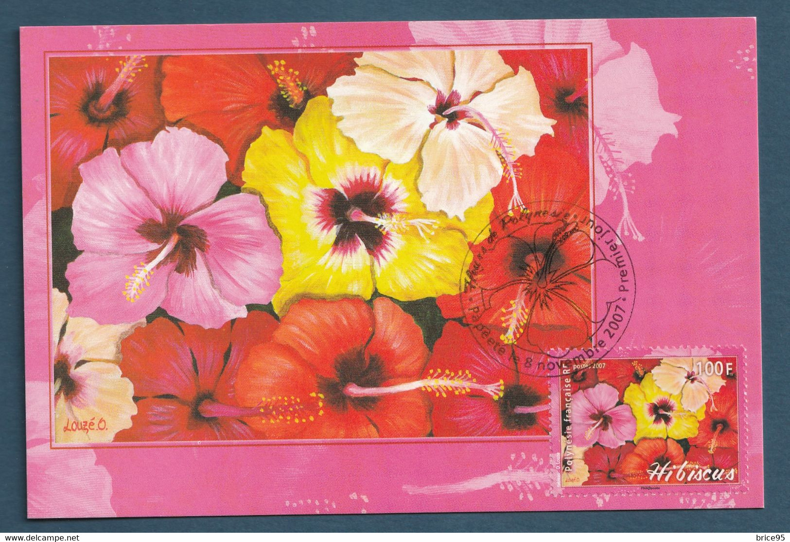 ⭐ Polynésie Française - Carte Maximum - Premier Jour - FDC - Hibicus - 2007 ⭐ - Maximum Cards