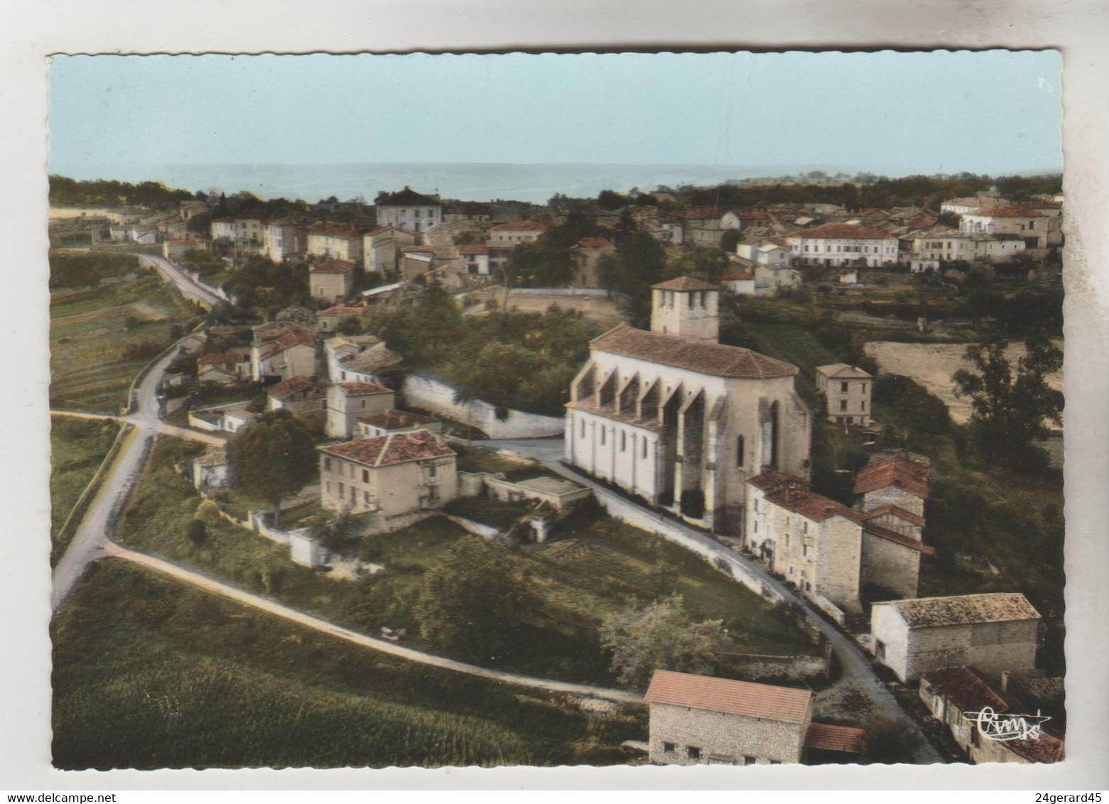 CPSM MONTPEZAT DE QUERCY (Tarn Et Garonne) - Vue Générale Aérienne - Montpezat De Quercy