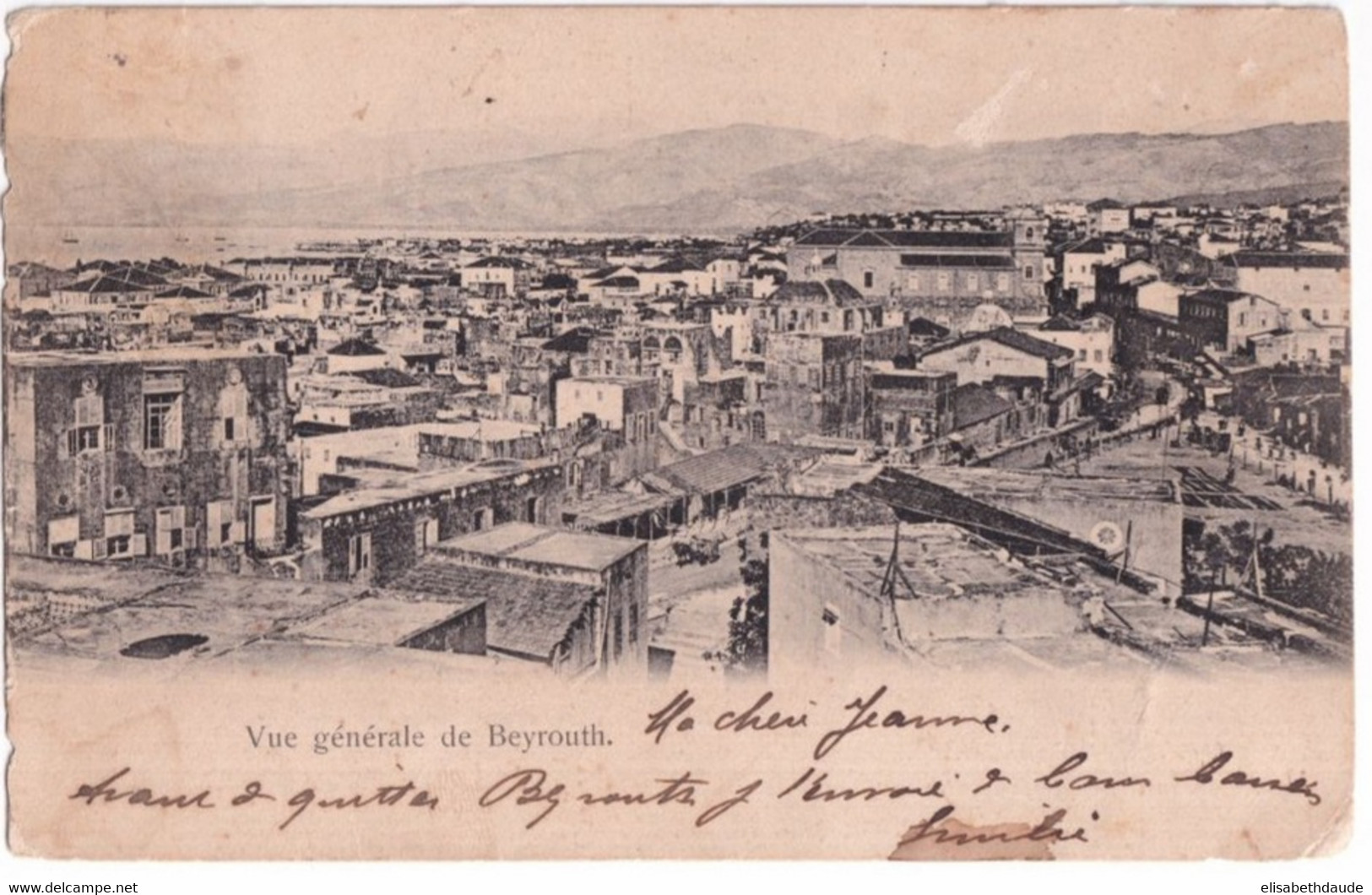 LIBAN ! BUREAU FRANCAIS - 1907 - CARTE De BEYROUTH => OUED-ZANETI (ALGERIE) ! - Cartas & Documentos