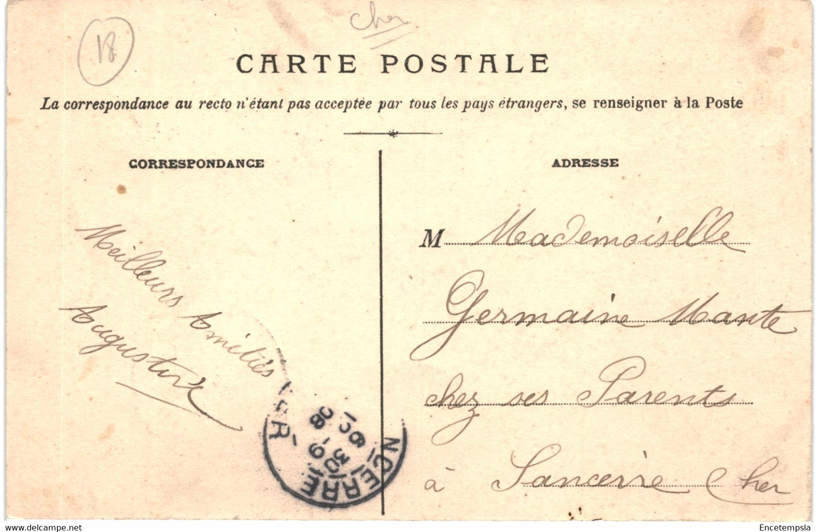 CPA  Carte Postale  France Jouet Souvenir De Jouet 1908 VM42459ok+ - Saint-Amand-Montrond