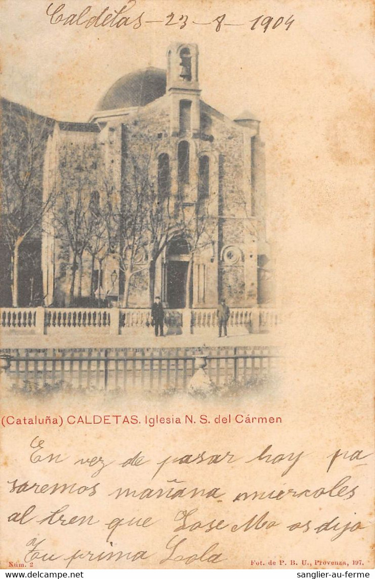 CPA ESPAGNE CALDETAS IGLESIA N.S.DEL CARMEN (cpa Rare - Andere & Zonder Classificatie