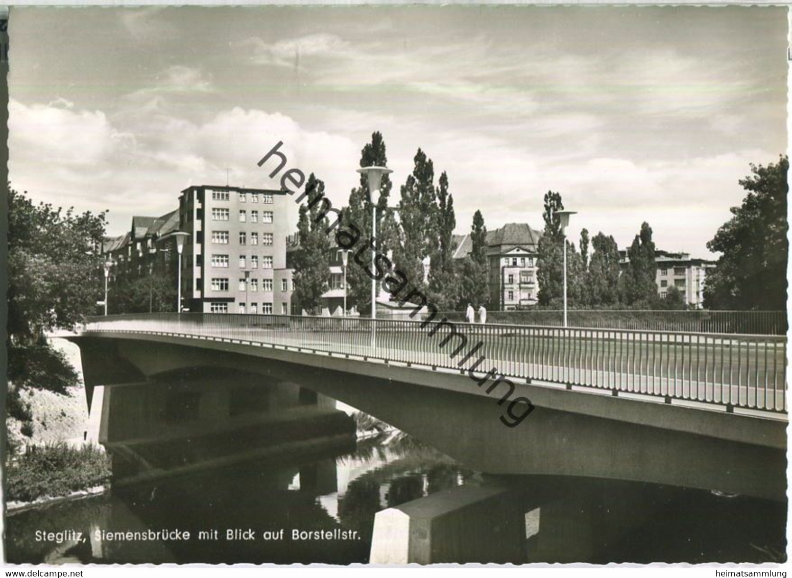 Steglitz - Siemensbrücke Mit Blick Auf Borstellstrasse - Foto-Ansichtskarte - Verlag Kunst Und Bild Berlin - Steglitz