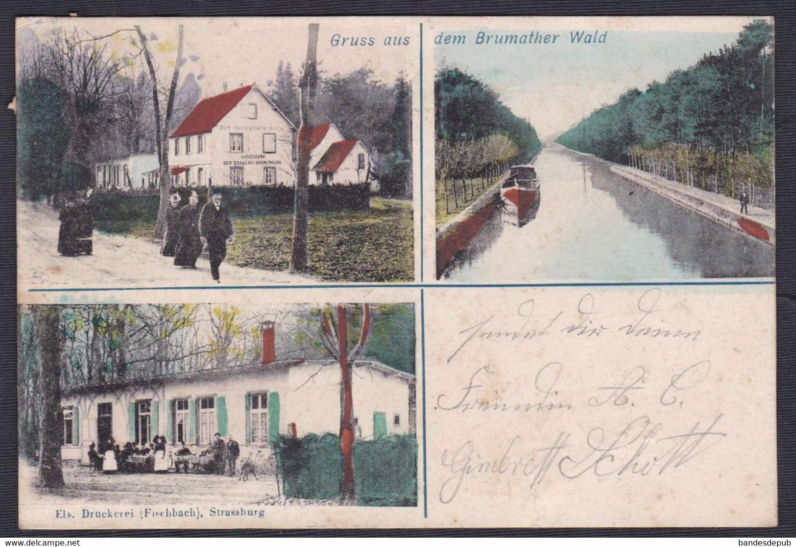 Brumath Gruss Aus Dem Brumather Wald ( Multivues Couleurs Canal Peniche Batellerie Els. Druckerei Fischbach  49652 - Brumath